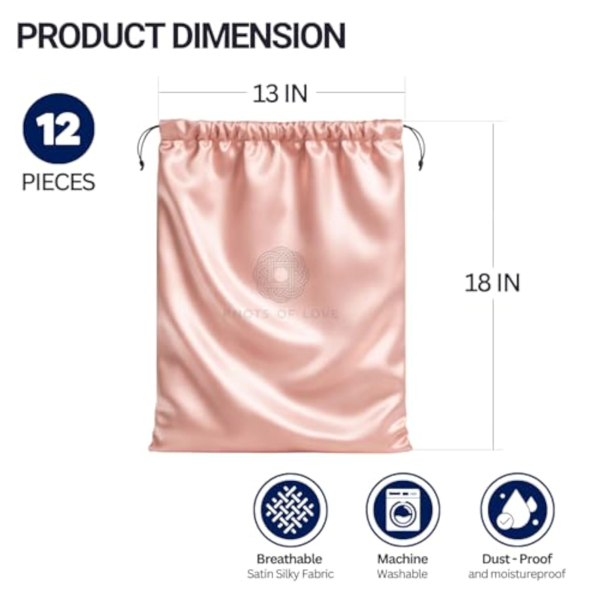 Silk Shoe Bag Cover for Shoe Storage