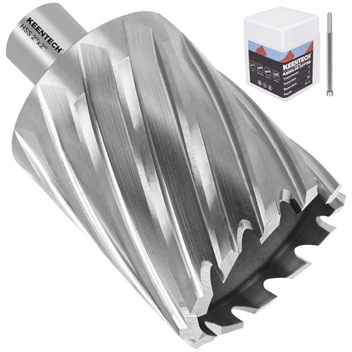 Cortador anular HSS KEENTECH de 2x2 pulgadas para taladrado rápido con vástago Weldon