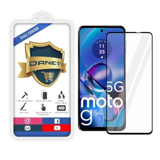 Película De Vidro Temperado 3d Para Motorola Moto G54 e Moto G14 Full Cover Anti Impactos e Riscos - Danet