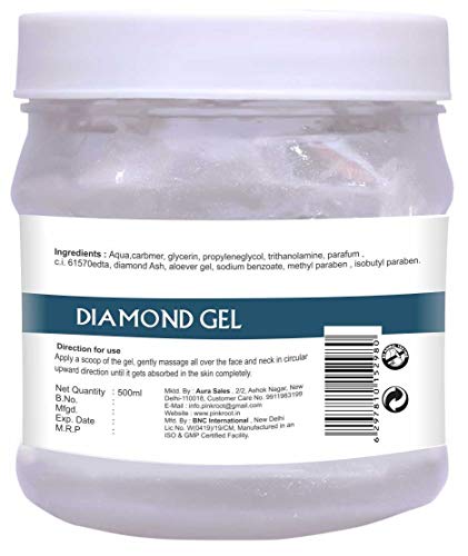 Image of Pink Root Charcoal Mask 500gm with Diamond Gel 500gm