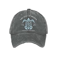 Gulf of Mexico Printed Casual Hat Gulf of Mexico Stay Salty Resist Often Ball Cap Grey