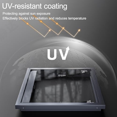 Diseño resistente a la intemperie en ventana de techo de aluminio 85x85 5