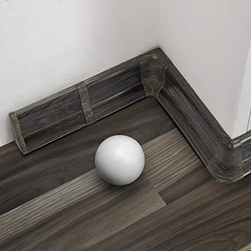 DQ-PP Coince extérieure 62 mm PVC Graphite Pekan plinthes en plastique PVC décors