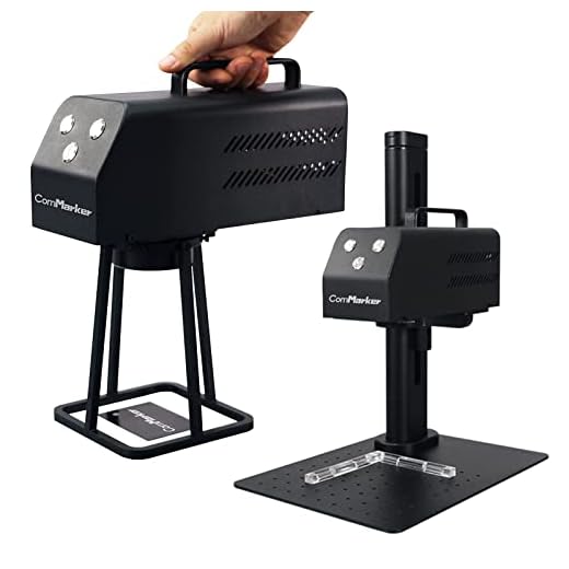 Commarker 2W Fiber Laser Engraver, 2 in1 Split Desktop and Portable Mini Laser Engraving Machine for Metal,Plastic.Printed Wood,Jewelry, Pen,Tag,Tumblers(110x110mm)