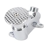 Vvikizy Fußpedal-Wasserventil, Langlebig, Berührungsloses Pedalventil für Wasserhahn-Steuerschalter für Badezimmer-Waschtischarmatur, Rund, Messingmaterial