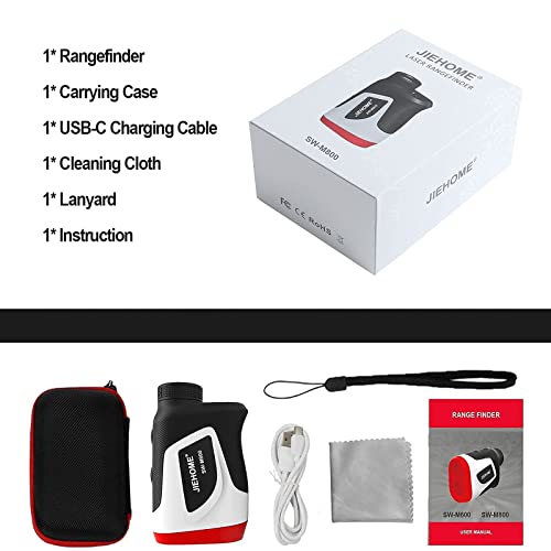 Golf Rangefinder Slope 800Yds 6X Golf Range Finder With Flag-Lock Pin Sensor Vibration Slope On/Off And Continuous Scan Rechargeable - Tournament Legal Golf Rangefinders #TOP5