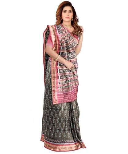 Image of Nuapatna Cotton Saree of Odisha Ikkat Orissa Traditional Handloom Sari | Bomkai | Pata | Nuapatana | sambalpuri saree | khandua patta sare | without Blouse S12