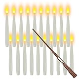 MUMAREN ハリーポッター ライト led キャンドル ゆらぎ 電池式 魔法の杖付 リモートスイッチ コスプレ パーティー 誕生日プレゼント インテリア 雰囲気、結婚式 装飾用