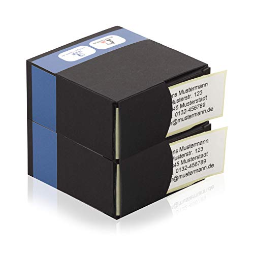 stempel-fabrik - Personnaliser les étiquettes d'adresse avec le texte désiré - 500 étiquettes autocollantes 60 x 30 mm pour lettres, livres, matériel scolaire & Co - dans un distributeur en carton