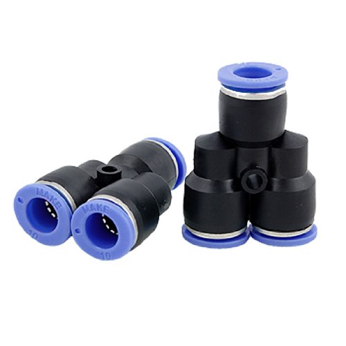 Ruilogod 2 PCS 10 mm accesorios de tubo neumático Splitter