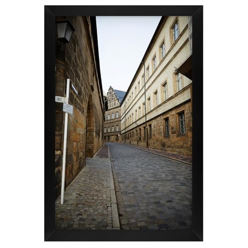 Golden State Art, 16x24 Solid Wood Black Picture Frame, Tempered