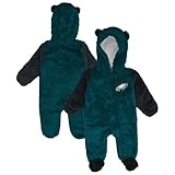 Outerstuff Newborn & Infant Green Philadelphia Eagles Stay Napping Fleece Bunting Full-Zip Sleeper