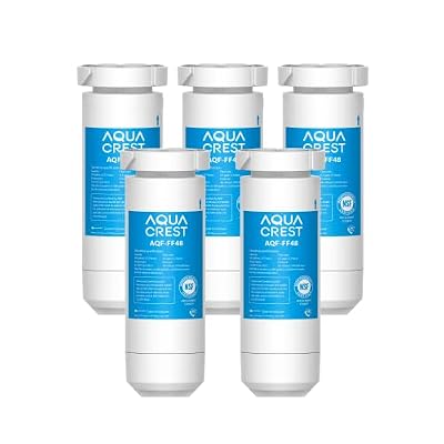 AQUA CREST XWF NSF Certified Refrigerator Water Filter, Compatible with GE XWF, 5 Filters (Packaging may vary)