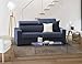 Produktbild Talamo Italia - 2-Sitzer festes Sofa Leila, Sofa aus gepolstertem Stoff, verstellbare Kopfstützen und Standardarmlehnen, 100 % Made in Italy, 180 x 95 x 85 cm, Blau