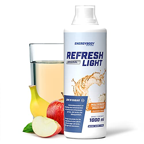 Preisvergleich Produktbild Energybody Refresh Light Multifrucht 1 L / kalorienarmer Getränkesirup mit Vitaminen / Getränkekonzentrat, Fitness Drink & Fitness Sirup für Sportgetränke