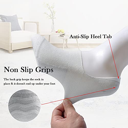 Jormatt 3 Pairs Women Athletic No Show Running Socks Black White Girls Cotton Non-Slip Low Cut Flat Liner Socks For Vans Slip-On Sneakers, Women Shoe Size 4-9 #TOP4