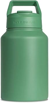 HydroJug Stainless Steel Half-Gallon Water Bottle 64oz - Keeps Temp For 24 Hours - Refillable, Reusable Jug With Carry Handle - Leakproof Guarantee - Great For On-The-Go Hydration - BPA Free