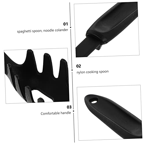 Mikinona 4 Peças Colher De Macarrão Coador De Metal Coador De Silicone Espaguete O Colher De Macarrã