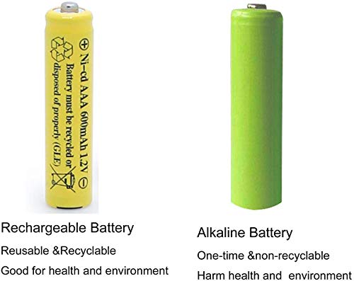 Oxwinou Nicd Aaa 1.2V 600Mah Aaa Triple A Rechargeable Batteries For Solar Light Solar Lamp Garden Light Outdoor Solar Light Batteries(Yellow 4 Pcs) #TOP2