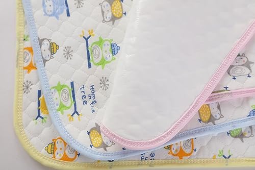 Image of MUMMAMIA Soft Cotton Baby Waterproof & Breathable Nappy /Diaper Changing Mat - Washable and Reusable- Waterproof & Breathable (20*28 inch) Pack of 2
