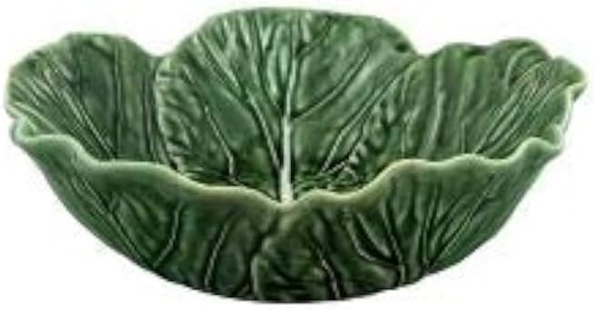 Bordallo Pinheiro Cabbage Bowl 27 Oz Individual Salad Bowl Green, Set of 2