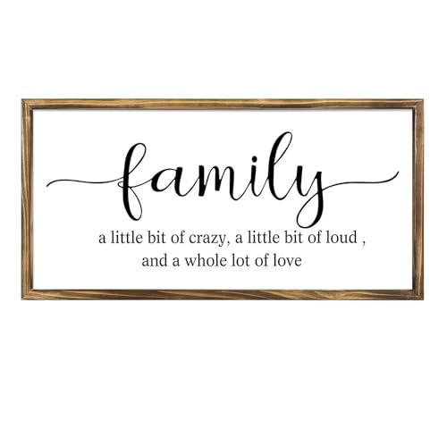 MODE HOME 24 x 12 inch Large Wooden Family Sign