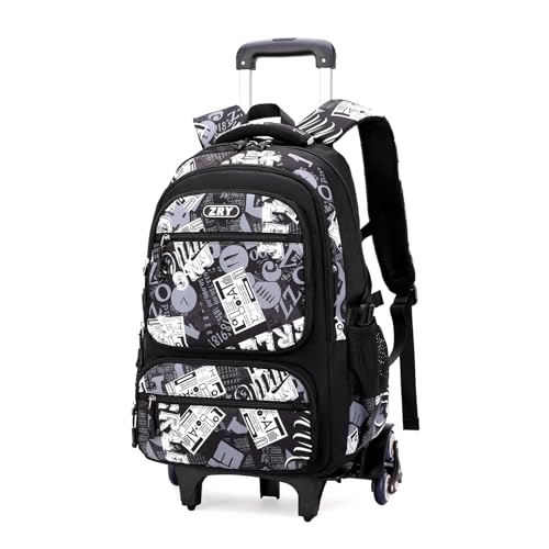 Amythe Mochila con Ruedas para Adolescentes Chicos, Carro Mochilas Escolares para Niños de 10-18 años, Diseño Elegante y Funcional de 40L, Mochila de Viaje Trolley Adultos -Negro Amythe Mochila con Ruedas para Adolescentes Chicos, Carro Mochilas Escolares para Niños de 10-18 años, Diseño Elegante y Funcional de 40L, Mochila de Viaje Trolley Adultos -Negro