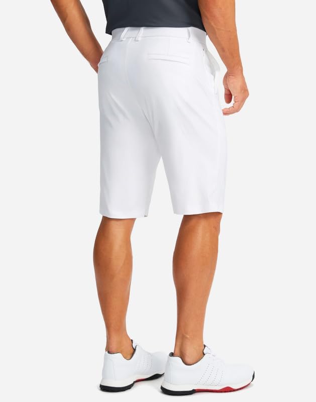 Men's Golf Shorts with 5 Pockets 11" Inseam Stretch Quick Dry Casual Work Dress Shorts for Men - Image 2