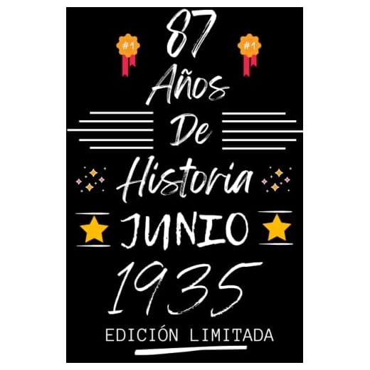CUADERNO, 87 AÑOS DE HISTORIA JUNIO 1935 EDICIÓN LIMITADA: Regalo de 87 cumpleaños para mujeres y hombres, ideas de 87 cumpleaños... un cumpleaños... ... regalo de 87 cumpleaños para él/ella.