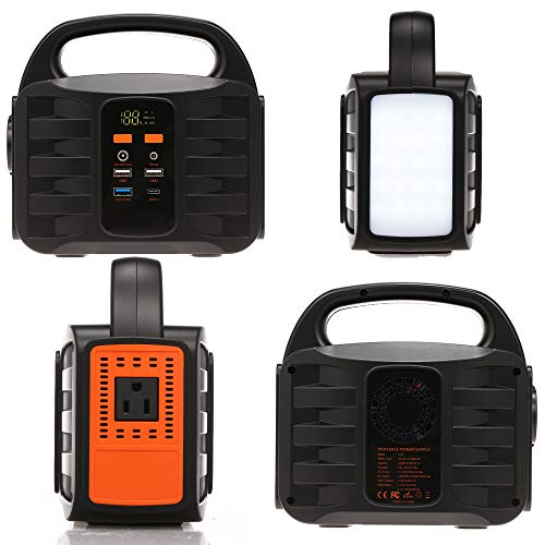 NANDAN Portable Solar Generator,Camping Power Pack 155Wh 42000Mah Emergency Backup Lithium Battery Gas-Free Power Inverter 110V/220V AC DC USB - Image 5