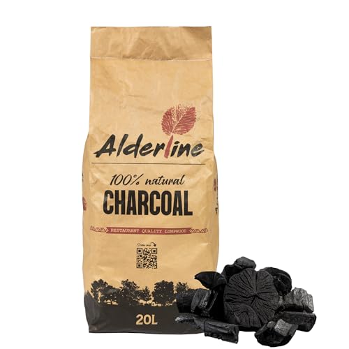 Marienburg Organic Restaurant Grade Lumpwood BBQ Charcoal for Barbecues, Smokers, BBQ Grills and Pizza Ovens, 20L