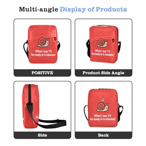 messenger bag crossbody crossbody bag Casual Purse Adjustable Strap for Travel Travel- I Am Ready4