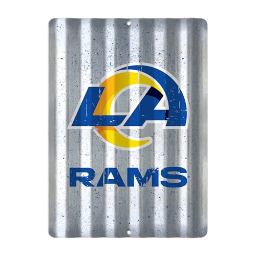 Rico Industries NFL Football Los Angeles Rams 12" X 16" Tin Metal Roof Sign