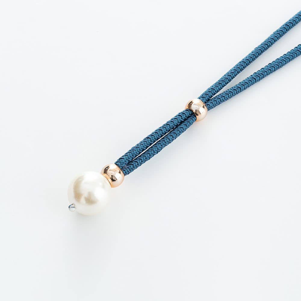 Cordes de Rideau Tiebacks, Sangle de Rideau télescopique Simple Night Pearl sans Perforation ni Installation de Sangle de Rideau Supports de Rideau(Sapphire Blue,2 PCS)