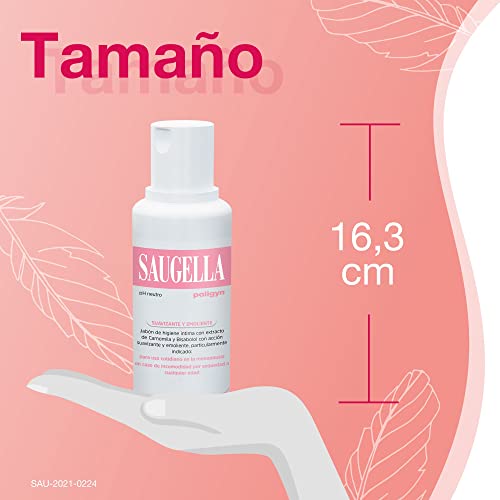 Saugella Poligyn Gel Íntimo para Mujeres en Menopausia - Limpieza Delicada y Alivio de Sequedad Vulvar, Respeta el pH y Protege la Piel Sensible - 250 ml - imagen 7