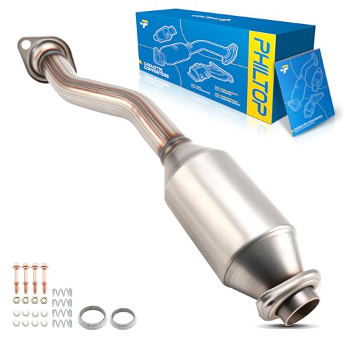 PHILTOP Rear Catalytic Converter Kit Direct-Fit Compatible with Nissan 2013-2019 Sentra 1.8L Replace# 16799, 644131, 41230, 200103SR1A, 20010ZT61A, 20010ZJ61A, Stainless Steel (EPA Compliant)
