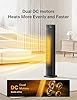 PELONIS 30” Ceramic Tower Space Heater for Bedroom, Electric Room Heater with Adjustable Thermostat, 75° Oscillation, Remote Control & 12H Timer, Tip-Over Switch & Overheating Protection, 1500W, Black