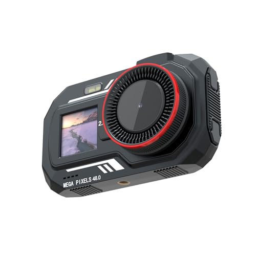 NiuLumea Cámara digital de 48 MP, 2,5 K con pantalla dual de 3 pulgadas y 1,54 pulgadas, compatible con WiFi, video fotográfico, MP3, soporta 256 GB de almacenamiento, duración prolongada de la