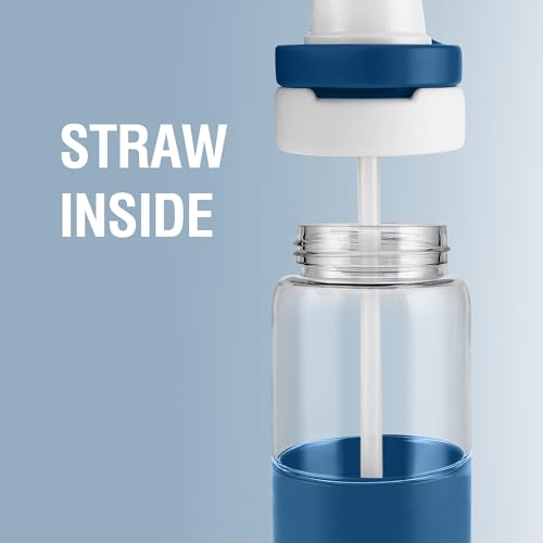 Image of MILTON Navi 800 2-in-1 Lid Sip or Gulp Water Bottle 800 ml | Sturdy Handle I BPA Free| Food-Grade | One-Touch Open | Leak-Proof | Ideal for Office, School, College, Gym, Blue