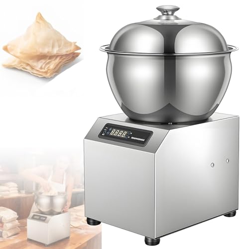Ymnogjie Amasadora de Pan,Amasadora Eléctrica de 2200 W,1400 RPM,con Temporizador,Doble Rotación,Acero Inoxidable,Capacidad de 5 kg/8 kg para Pan,Pizza y Fideos 5KG