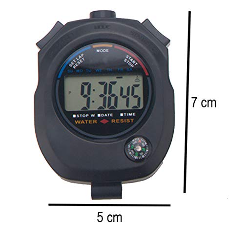 Image of Ascension � Digital Sports Waterproof Chronograph Day Timer Stopwatch with Compass, (Black)