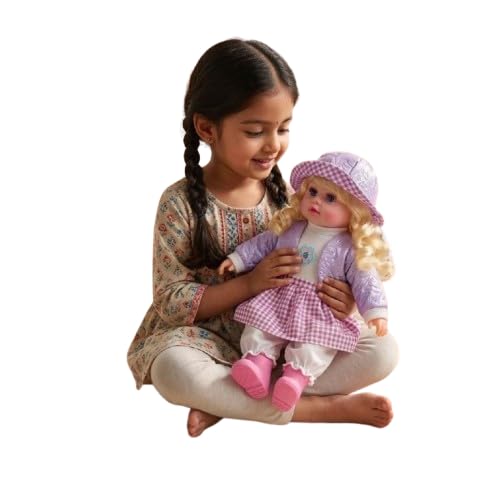 Baby Girl Musical Singing Doll 56 cm Big Size | Soft Plush Talking Doll for Kids | Interactive Songs & Rhymes Toy | Cute Doll with Soft Clothing | Gift for Boys & Girls (Color & Dressas per Stock)-image-35