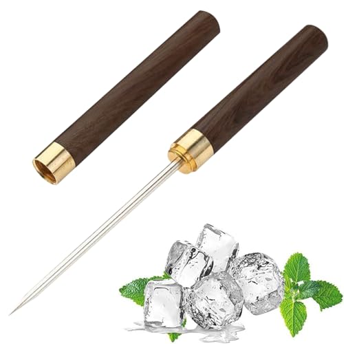 Yuemeuy Picahielos De Acero Inoxidable - Pica Hielos con Cubierta Protectora | Empuñadura Antideslizante para Preparación de Comidas Restaurante Hogar Organización Congelador y Cócteles