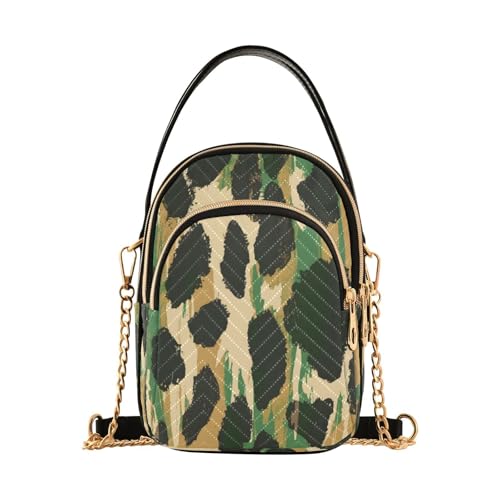 Quilted Crossbody Bags for Women,Seamless Leopard Skin Women's Crossbody Handbags Small Travel Purses Phone Bag