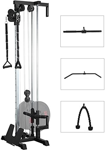 ER KANG Wall Mount Cable Station with 18 Positions Twin Pulley System for Residence Gymnasium Health Gear