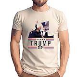 Trump Assassination Shirt, Donald Trump Shooting T-Shirt, Never Surrender, Republican Shirt, Election Tee,Trump Shot Photo T-Shirt,Never Surrender Black, White