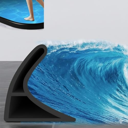 Image of Hukimoyo 3M Water Stopper for Kitchen Slab Bathroom with Glue Water Dam Barrier Strip Silicone Kitchen Sink Water Splash Guard Self-Adhesive Water Blocking Shower Bathroom Dry and Wet Area Separator