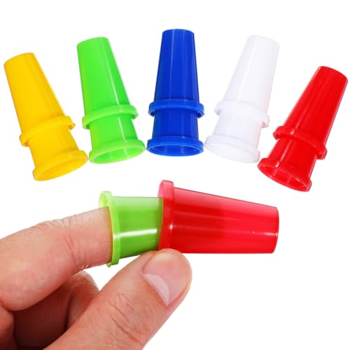 Lot de 20 dés à coudre en plastique coloré double couche pour couture