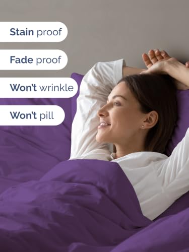 Image of Duvet Cover King Size - Extra Soft 3 Piece with Zipper Closure - Purple