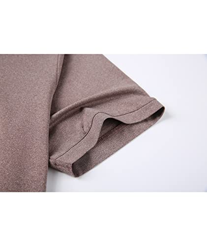 Golf Shirts For Men Short Sleeve Moisture Wicking Polo Summer Casual Tops, Brown Xl #TOP4